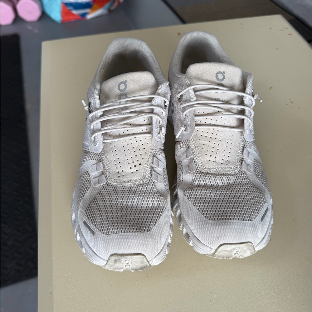On Cloud Running White Athletic Shoes